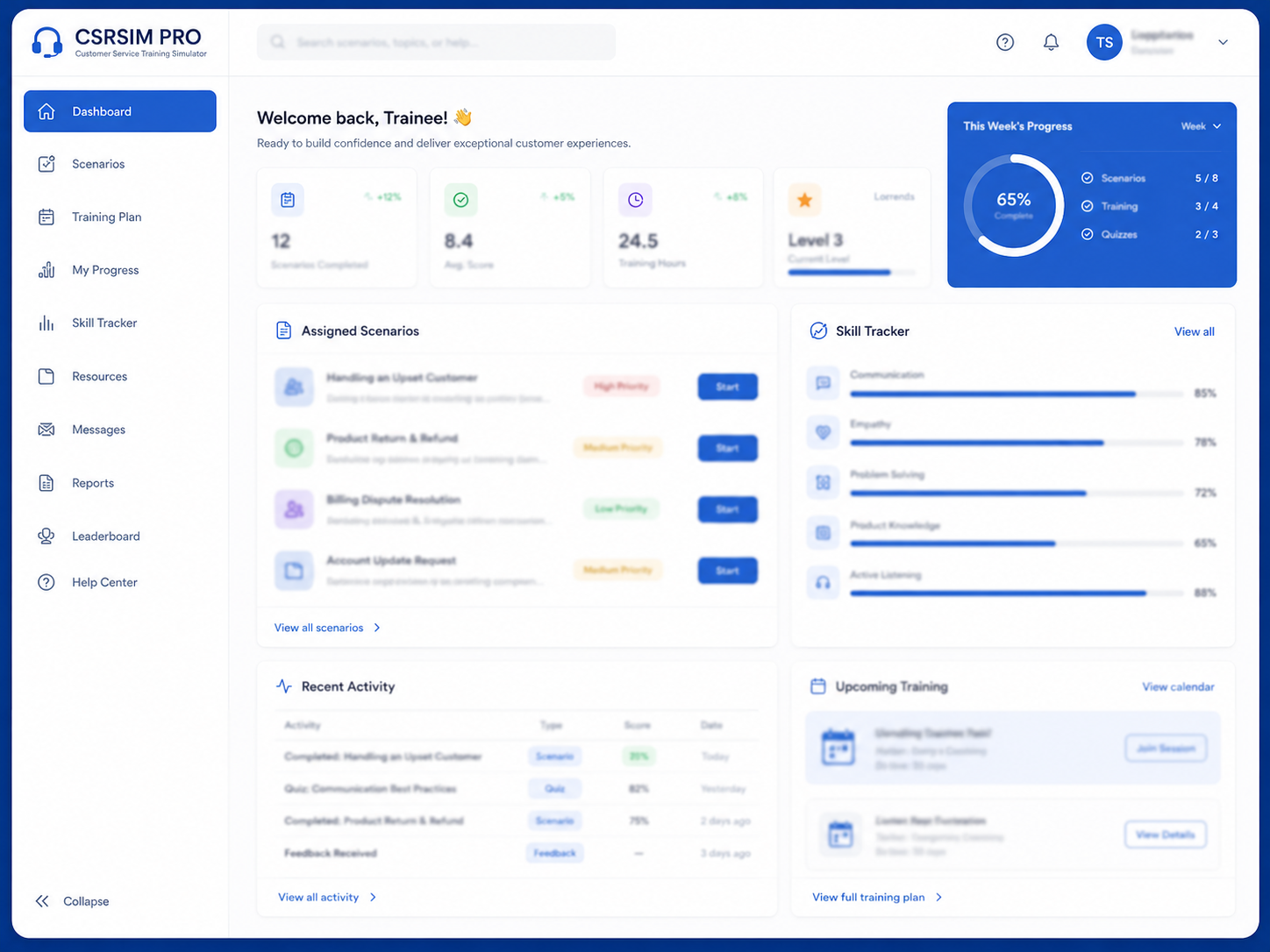 Select and start scenario preview